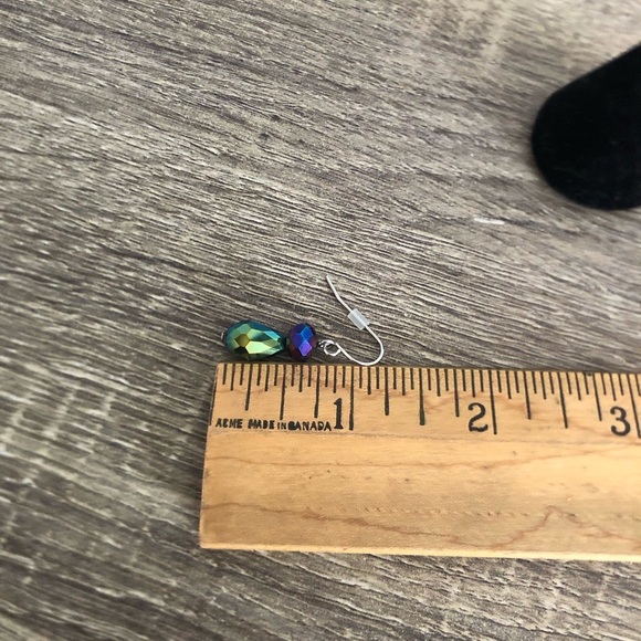 Vtg Iridescent Drop Earrings - Picture 7 of 9